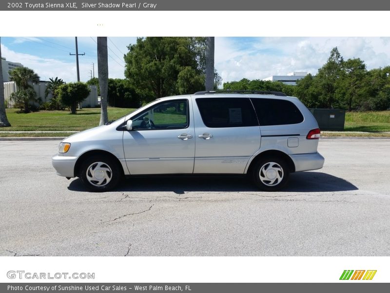 Silver Shadow Pearl / Gray 2002 Toyota Sienna XLE