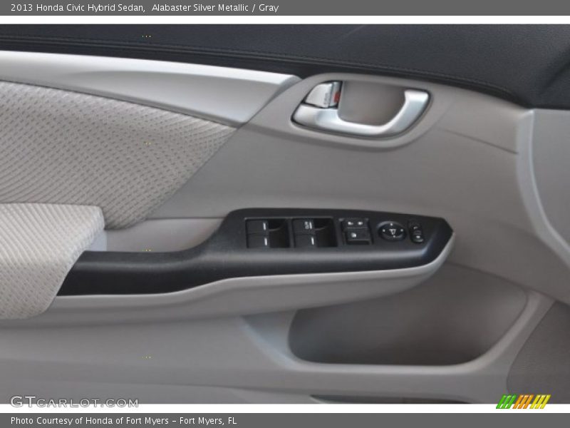 Alabaster Silver Metallic / Gray 2013 Honda Civic Hybrid Sedan