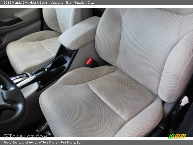 Alabaster Silver Metallic / Gray 2013 Honda Civic Hybrid Sedan