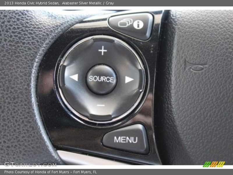 Alabaster Silver Metallic / Gray 2013 Honda Civic Hybrid Sedan