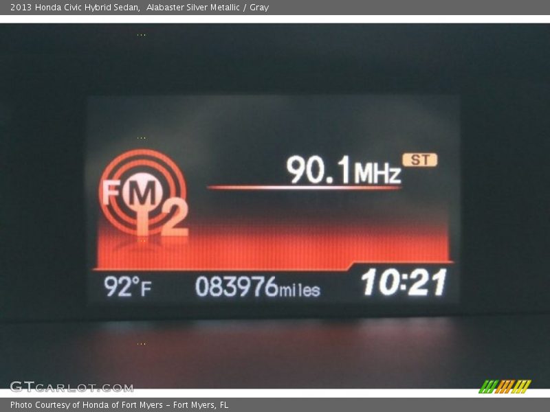 Alabaster Silver Metallic / Gray 2013 Honda Civic Hybrid Sedan