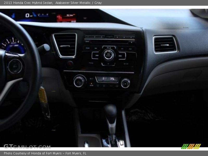 Alabaster Silver Metallic / Gray 2013 Honda Civic Hybrid Sedan
