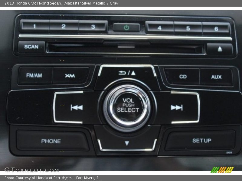 Alabaster Silver Metallic / Gray 2013 Honda Civic Hybrid Sedan