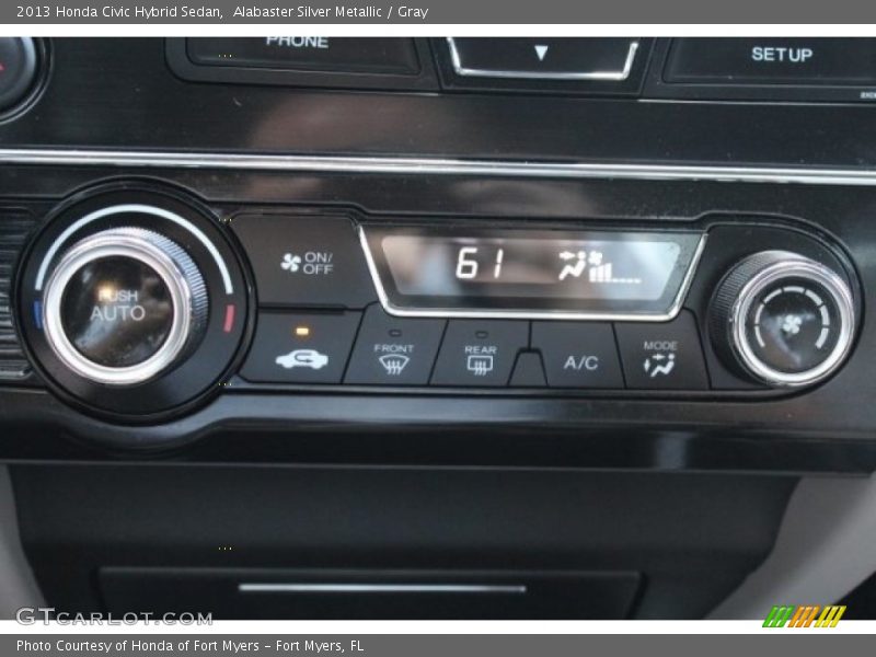 Alabaster Silver Metallic / Gray 2013 Honda Civic Hybrid Sedan