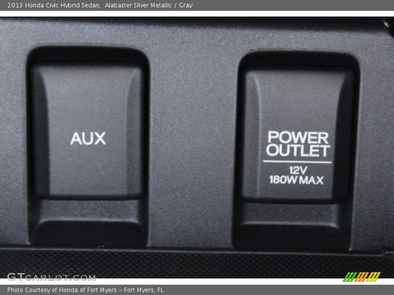 Alabaster Silver Metallic / Gray 2013 Honda Civic Hybrid Sedan