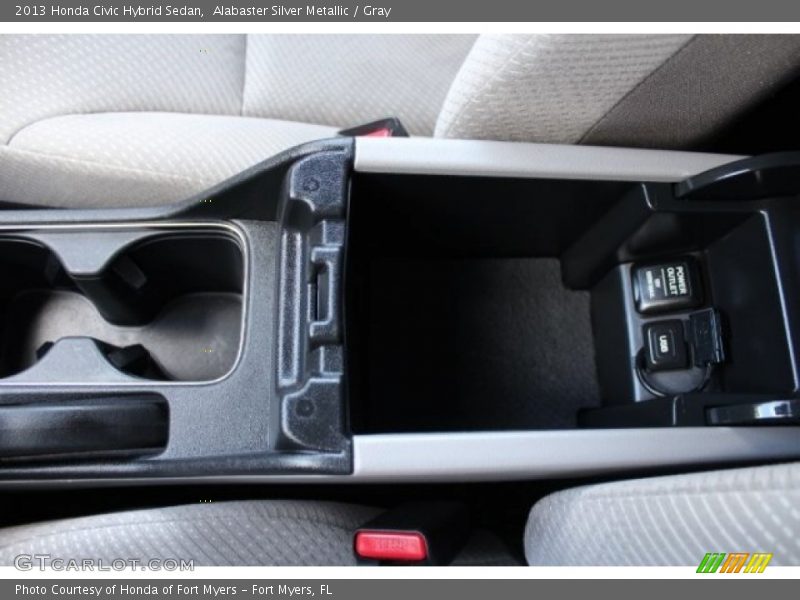 Alabaster Silver Metallic / Gray 2013 Honda Civic Hybrid Sedan
