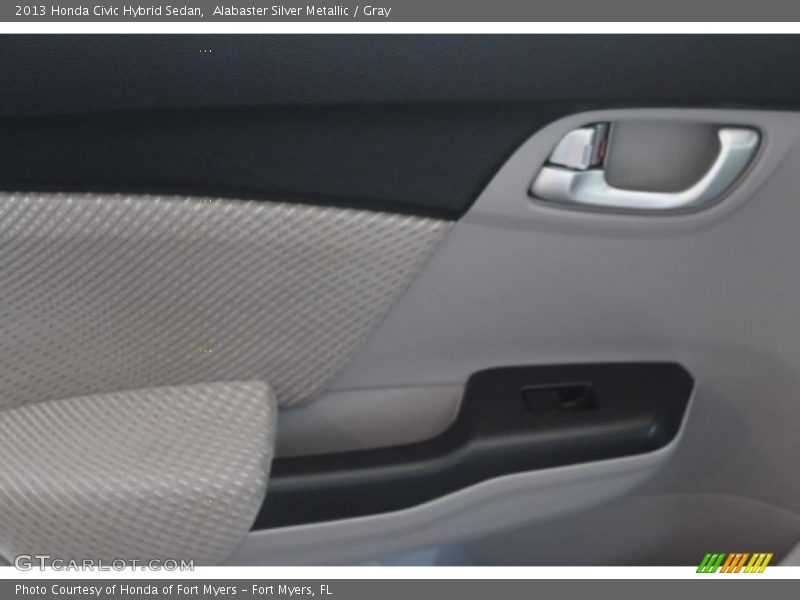 Alabaster Silver Metallic / Gray 2013 Honda Civic Hybrid Sedan