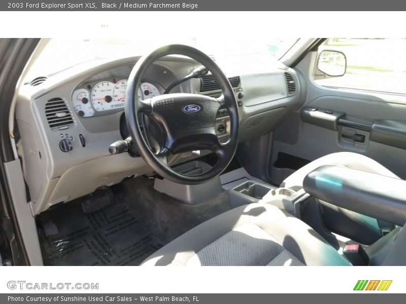 Black / Medium Parchment Beige 2003 Ford Explorer Sport XLS