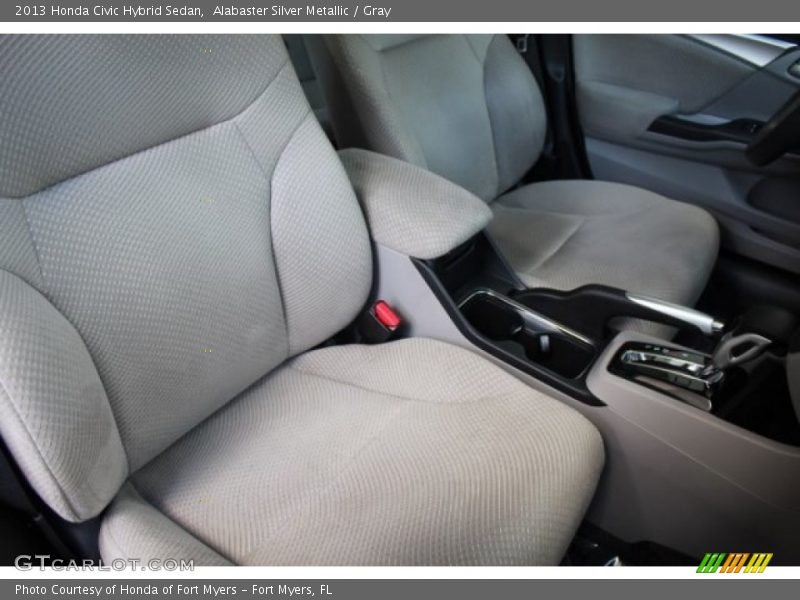 Alabaster Silver Metallic / Gray 2013 Honda Civic Hybrid Sedan