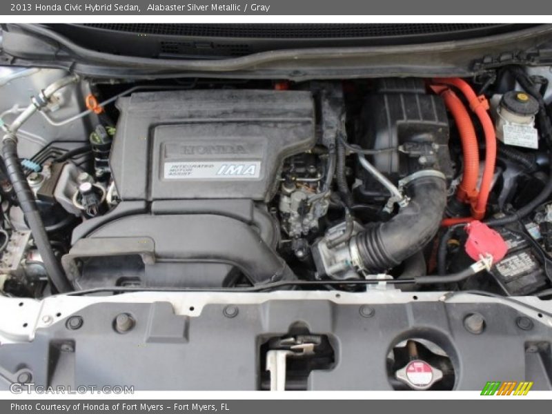 Alabaster Silver Metallic / Gray 2013 Honda Civic Hybrid Sedan