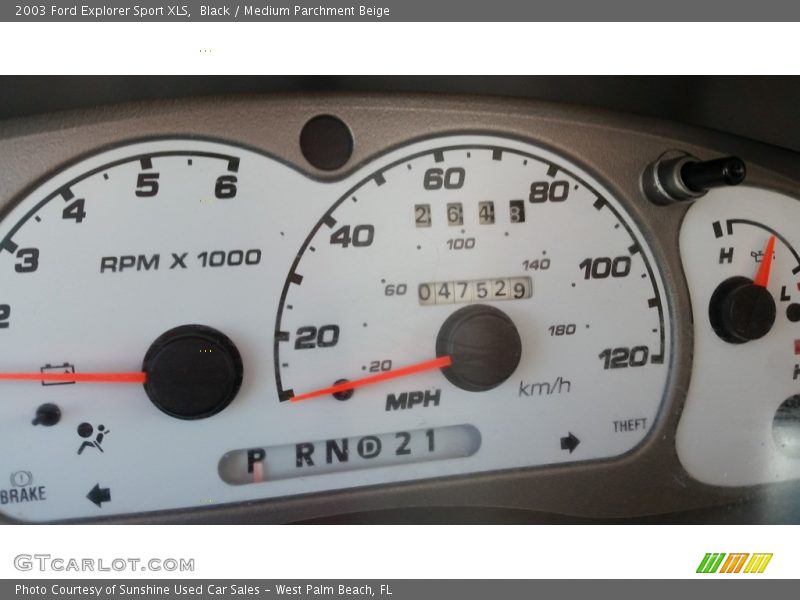 Black / Medium Parchment Beige 2003 Ford Explorer Sport XLS
