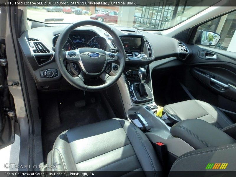 Sterling Gray Metallic / Charcoal Black 2013 Ford Escape SEL 2.0L EcoBoost