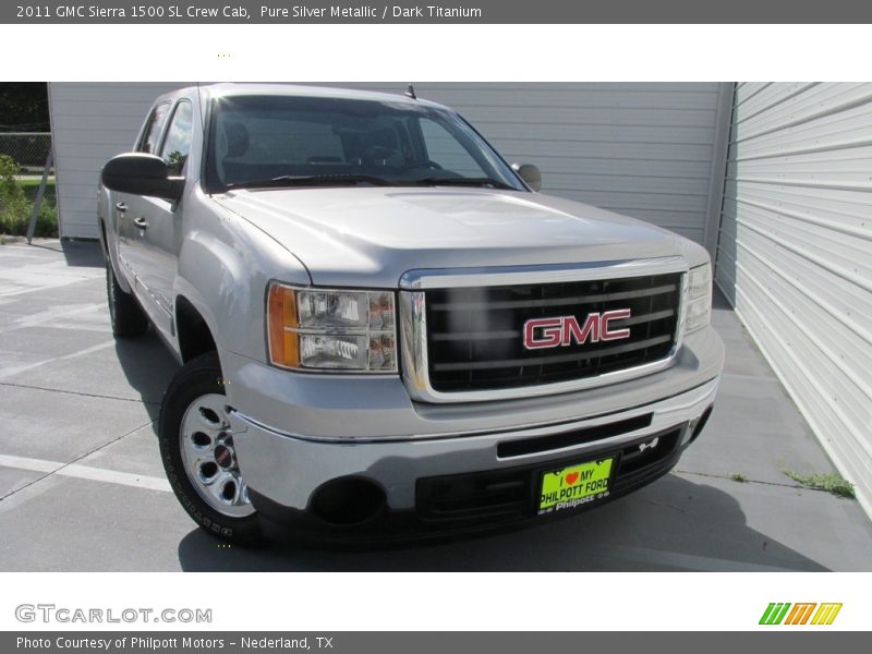 Pure Silver Metallic / Dark Titanium 2011 GMC Sierra 1500 SL Crew Cab