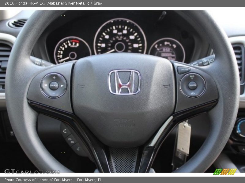 Alabaster Silver Metallic / Gray 2016 Honda HR-V LX