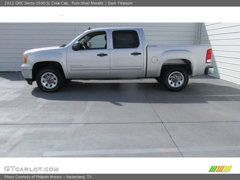 Pure Silver Metallic / Dark Titanium 2011 GMC Sierra 1500 SL Crew Cab