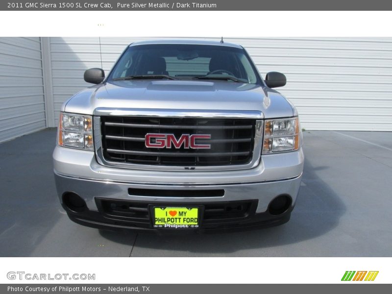 Pure Silver Metallic / Dark Titanium 2011 GMC Sierra 1500 SL Crew Cab