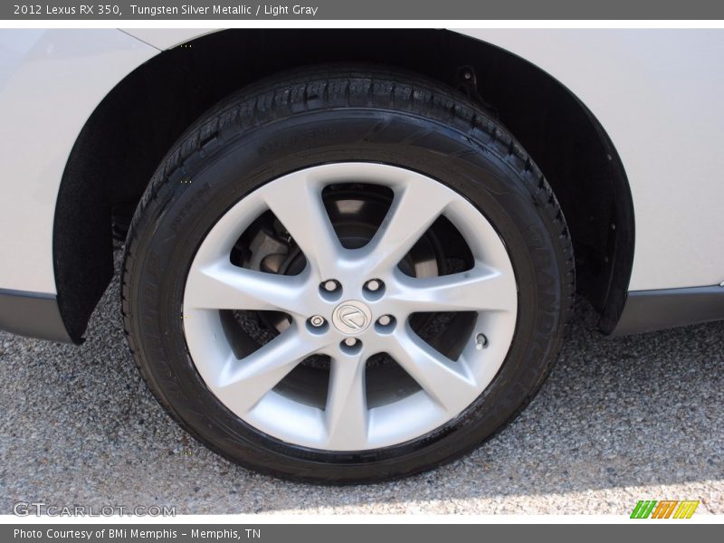 Tungsten Silver Metallic / Light Gray 2012 Lexus RX 350