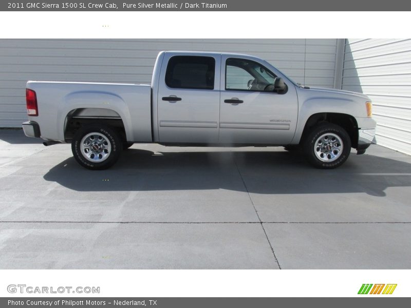 Pure Silver Metallic / Dark Titanium 2011 GMC Sierra 1500 SL Crew Cab