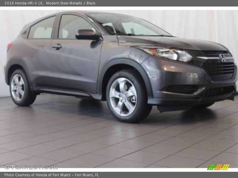 Modern Steel Metallic / Black 2016 Honda HR-V LX