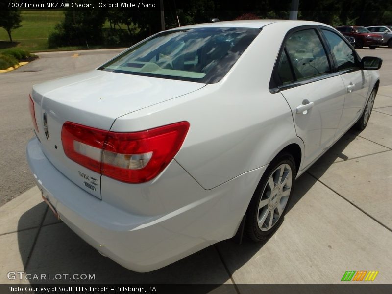 Oxford White / Sand 2007 Lincoln MKZ AWD Sedan