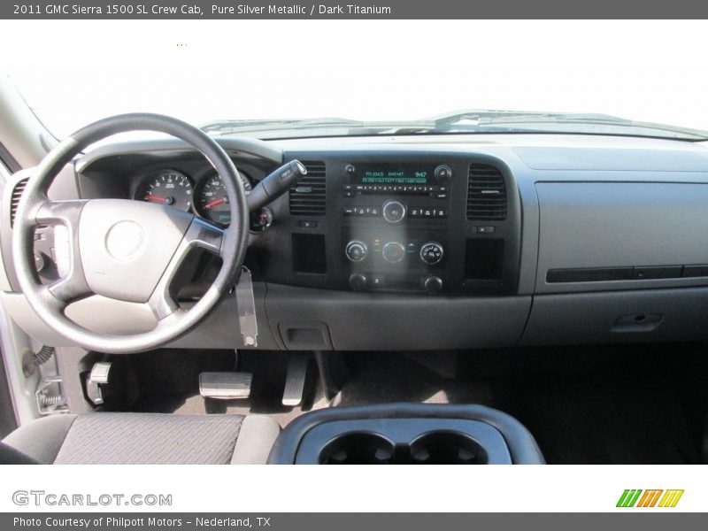 Pure Silver Metallic / Dark Titanium 2011 GMC Sierra 1500 SL Crew Cab