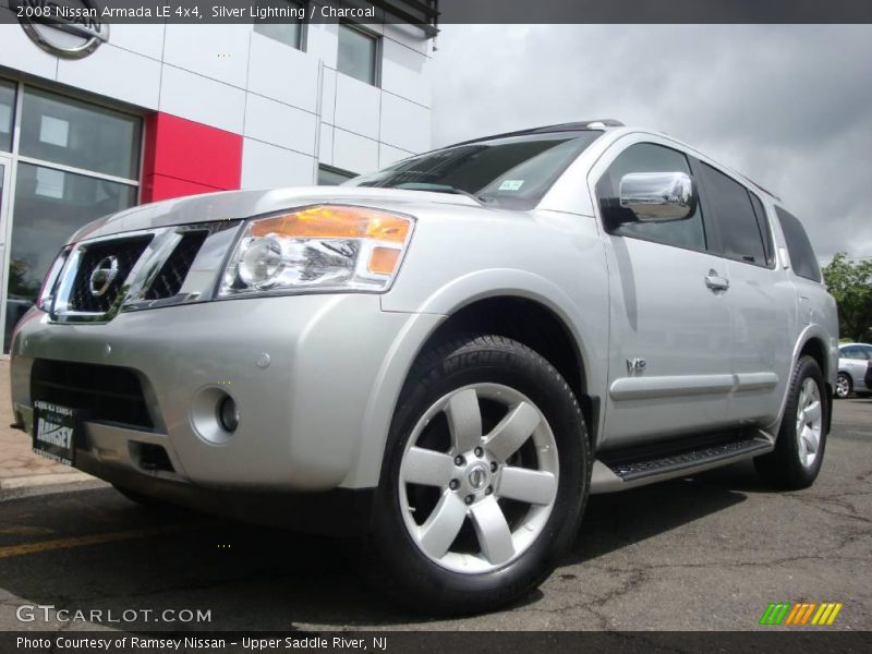 Silver Lightning / Charcoal 2008 Nissan Armada LE 4x4