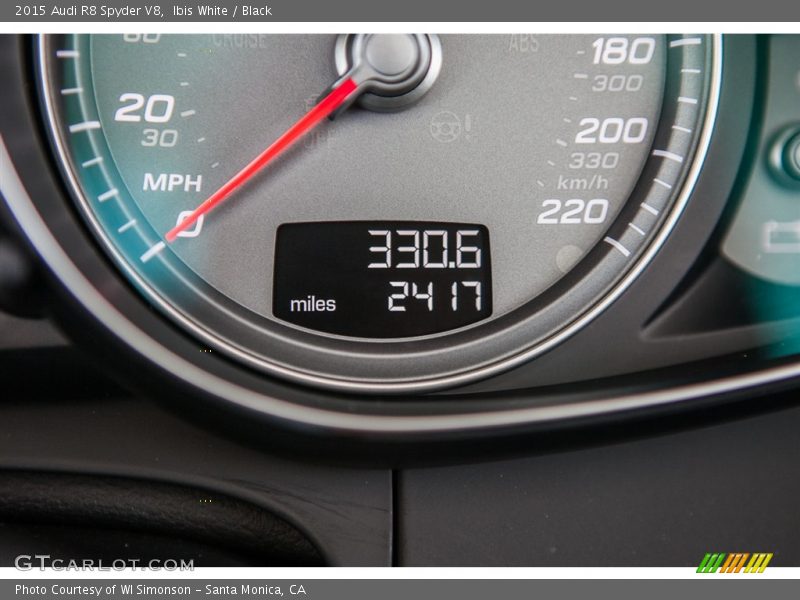 Ibis White / Black 2015 Audi R8 Spyder V8