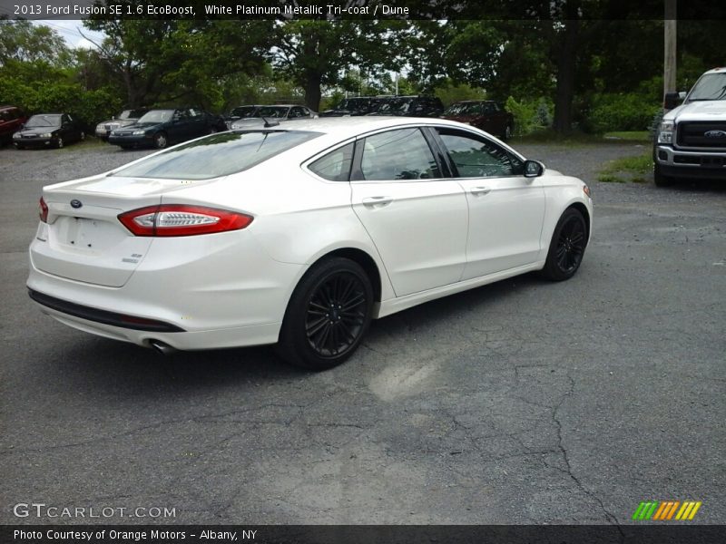 White Platinum Metallic Tri-coat / Dune 2013 Ford Fusion SE 1.6 EcoBoost