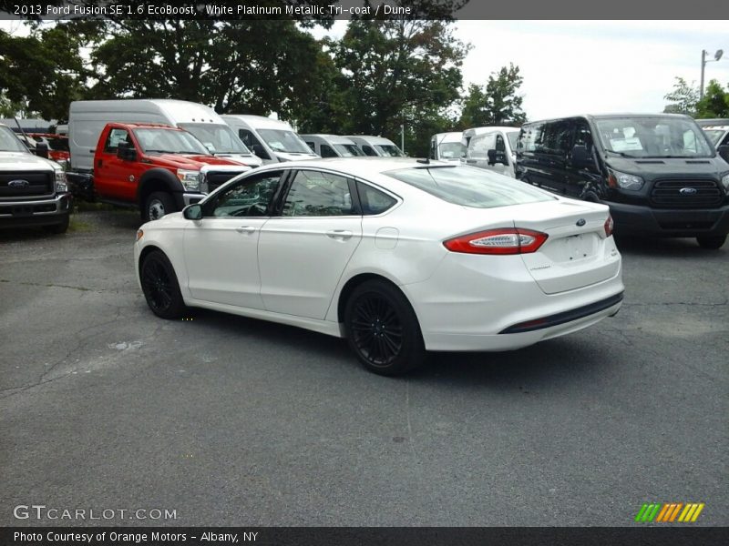 White Platinum Metallic Tri-coat / Dune 2013 Ford Fusion SE 1.6 EcoBoost