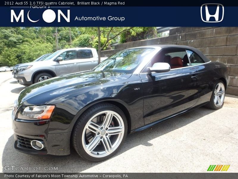 Brilliant Black / Magma Red 2012 Audi S5 3.0 TFSI quattro Cabriolet