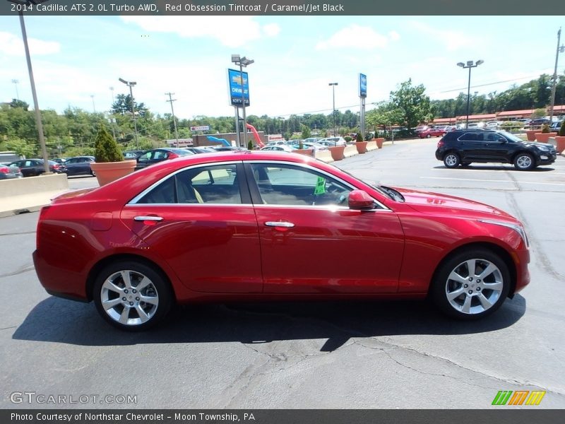 Red Obsession Tintcoat / Caramel/Jet Black 2014 Cadillac ATS 2.0L Turbo AWD