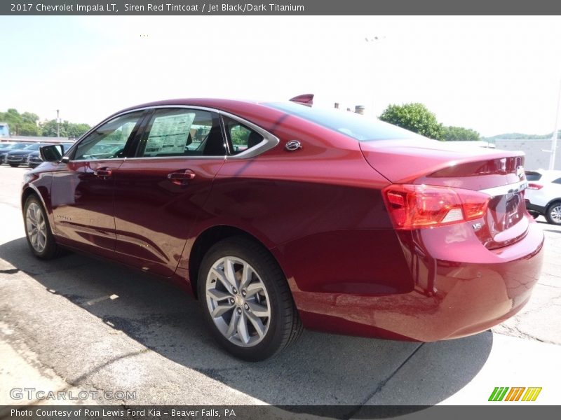 Siren Red Tintcoat / Jet Black/Dark Titanium 2017 Chevrolet Impala LT