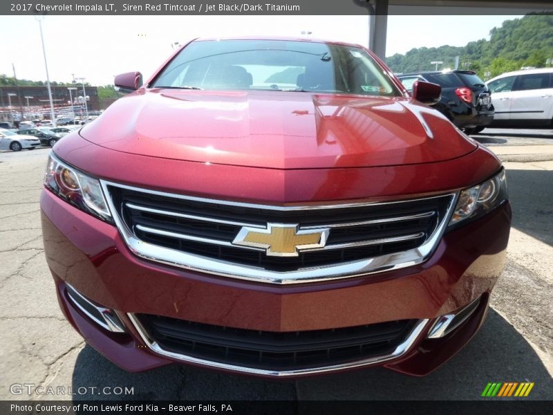 Siren Red Tintcoat / Jet Black/Dark Titanium 2017 Chevrolet Impala LT