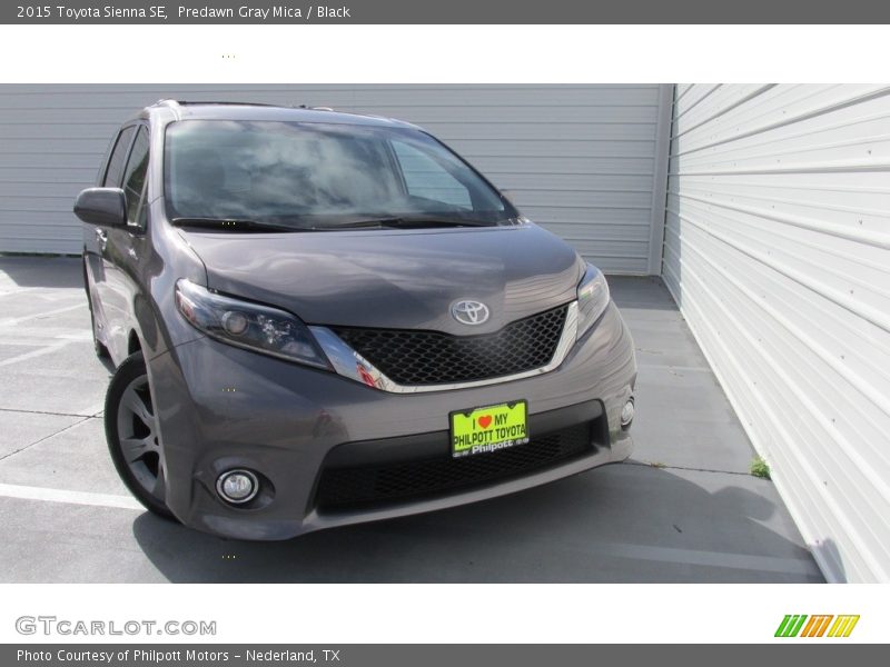 Predawn Gray Mica / Black 2015 Toyota Sienna SE