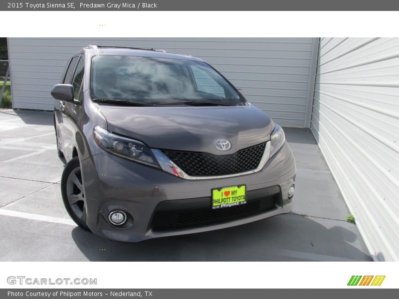 Predawn Gray Mica / Black 2015 Toyota Sienna SE