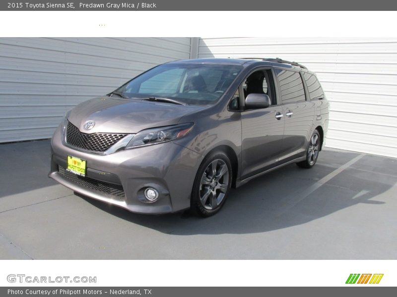 Predawn Gray Mica / Black 2015 Toyota Sienna SE