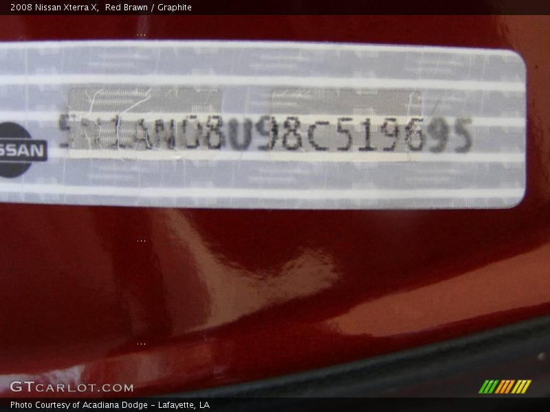 Red Brawn / Graphite 2008 Nissan Xterra X