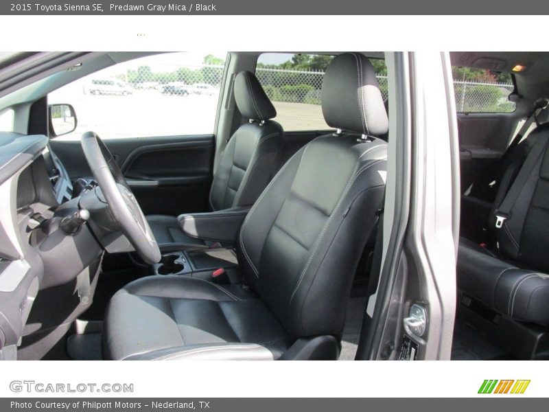 Predawn Gray Mica / Black 2015 Toyota Sienna SE