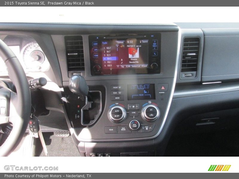 Predawn Gray Mica / Black 2015 Toyota Sienna SE