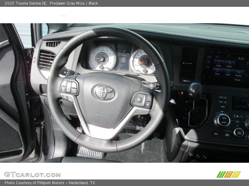 Predawn Gray Mica / Black 2015 Toyota Sienna SE
