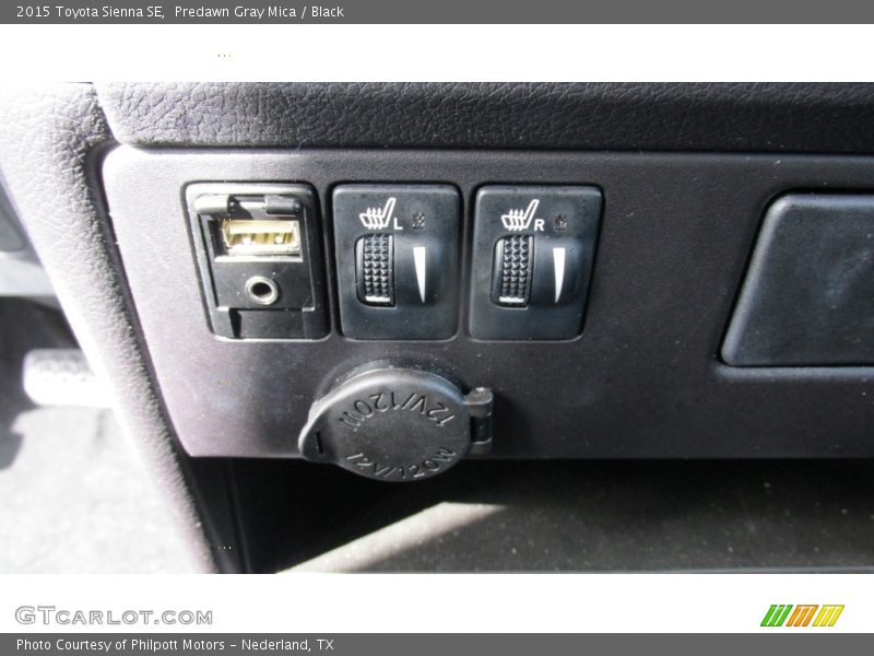 Predawn Gray Mica / Black 2015 Toyota Sienna SE