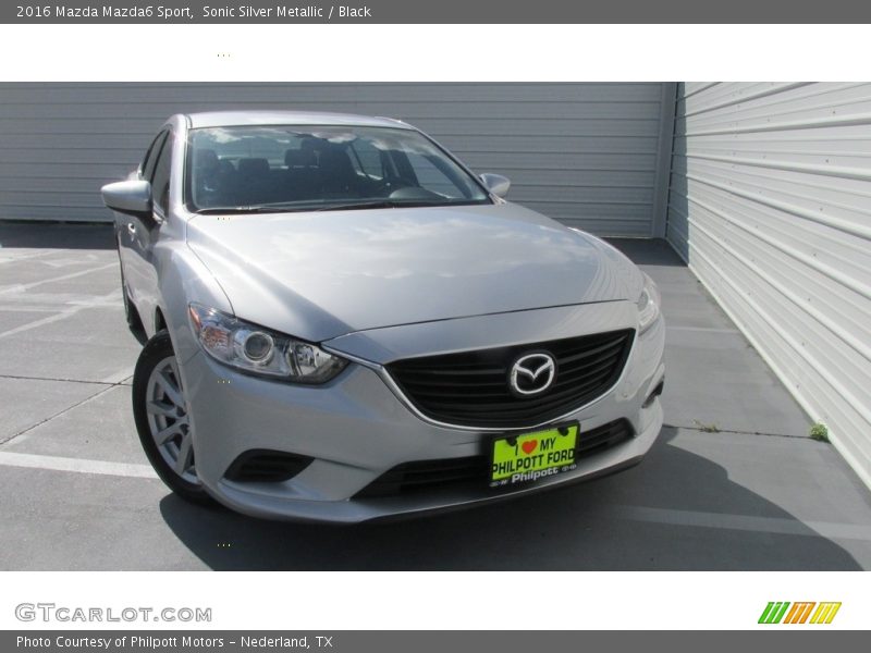 Sonic Silver Metallic / Black 2016 Mazda Mazda6 Sport