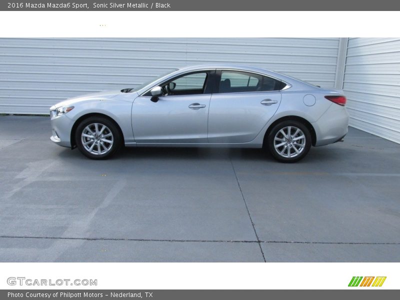 Sonic Silver Metallic / Black 2016 Mazda Mazda6 Sport