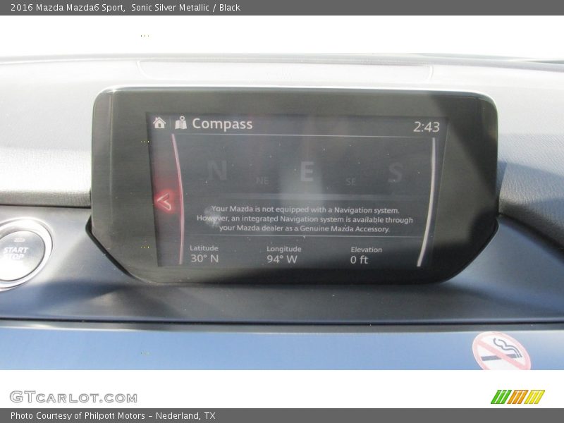 Sonic Silver Metallic / Black 2016 Mazda Mazda6 Sport