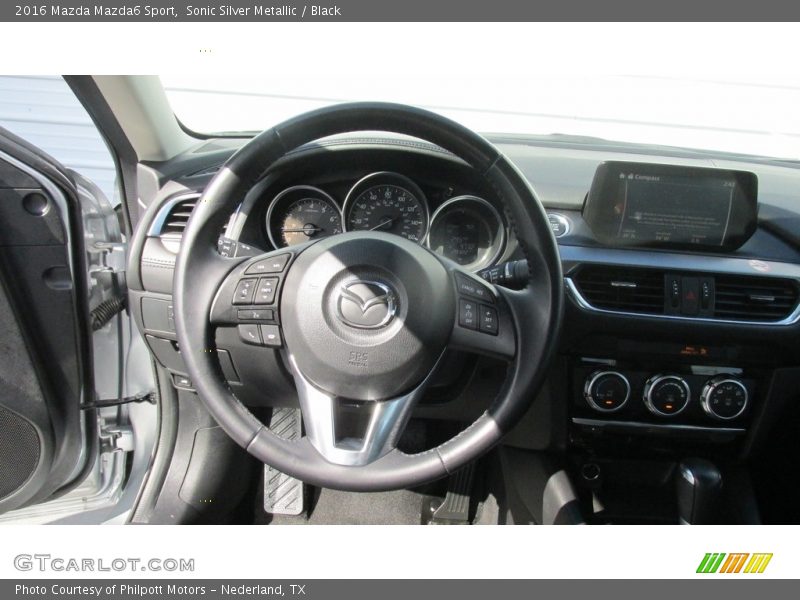 Sonic Silver Metallic / Black 2016 Mazda Mazda6 Sport