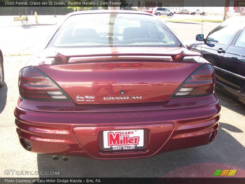 Redfire Metallic / Dark Pewter 2000 Pontiac Grand Am SE Sedan
