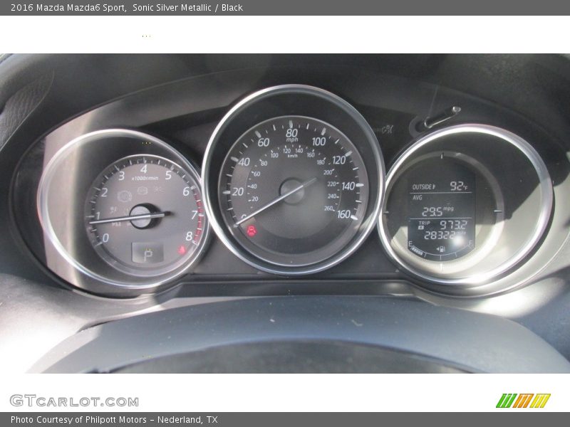 Sonic Silver Metallic / Black 2016 Mazda Mazda6 Sport