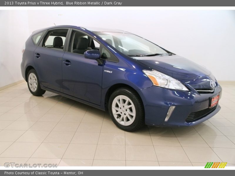 Blue Ribbon Metallic / Dark Gray 2013 Toyota Prius v Three Hybrid