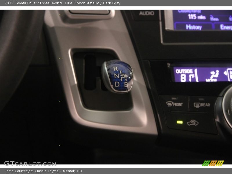 Blue Ribbon Metallic / Dark Gray 2013 Toyota Prius v Three Hybrid