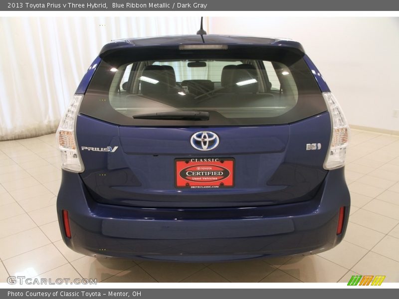 Blue Ribbon Metallic / Dark Gray 2013 Toyota Prius v Three Hybrid
